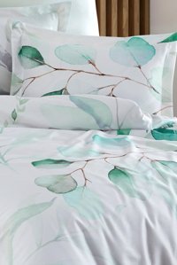 Varol Laura Home Erice Bambu Saten 4 Mevsim 200 x 220 cm Çarşaflı Desenli Çift Kişilik Nevresim Takımı Çok Renkli