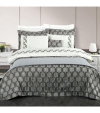 Schafer Nora Pamuklu 4 Mevsim 200 x 220 cm Çarşaflı Desenli Çift Kişilik Nevresim Takımı Gri