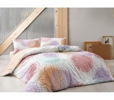 Taç Rio Ranforce 4 Mevsim 200 x 220 cm Çarşaflı Desenli Çift Kişilik Nevresim Takımı Turuncu