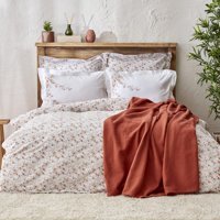 Karaca Home Mizu Pamuklu 4 Mevsim 200 x 220 cm Çarşaflı Çiçekli Çift Kişilik Nevresim Takımı Çok Renkli