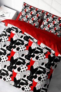 Monohome Womans Pattern 3D Pamuklu 4 Mevsim 200 x 220 cm Çarşaflı Desenli Çift Kişilik Nevresim Takımı Çok Renkli