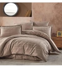 Clasy Marsela V4 Saten 4 Mevsim 200 x 220 cm Çarşaflı Desenli Çift Kişilik Nevresim Takımı Kahve