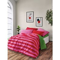 Cozy Home Popping Pamuklu 4 Mevsim 200 x 220 cm Çarşaflı Desenli Çift Kişilik Nevresim Takımı Yeşil