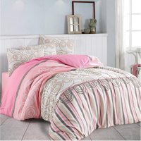 T.concept Amenos Pamuklu 4 Mevsim 200 x 220 cm Çarşaflı Desenli Çift Kişilik Nevresim Takımı Çok Renkli
