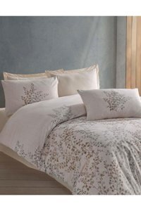 Altınbaşak Naura Concept Ranforce 4 Mevsim 200 x 220 cm Çarşaflı Çiçekli Çift Kişilik Nevresim Takımı Beyaz