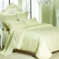 Maxstyle Lyocell Laura Jakarlı 4 Mevsim 200 x 220 cm Çarşaflı Desenli Çift Kişilik Nevresim Takımı Krem