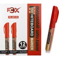 Fcx FC-251/K 5 adet Kartuşlu Silinebilir Kırmızı Tahta Kalemi