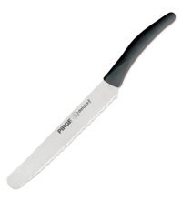 Pirge Deluxe Çelik Tırtıklı 18 cm Ekmek Bıçağı Gri