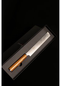 Brioni Afrormosia Çelik Tırtıklı 20 cm Ekmek Bıçağı