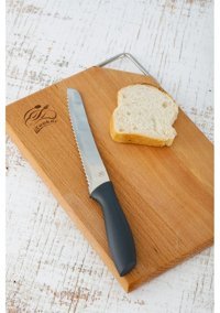 Cooker Çelik Tırtıklı 34 cm Ekmek Bıçağı Gri