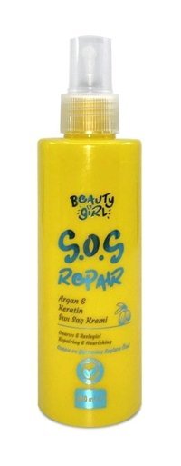 Beauty Girl S.O.S Repair Argan Yağı-Keratin Etki Keratinli Boyalı Saçlar Tüm Saçlar İçin Durulanmayan Kadın Saç Kremi 200 ml