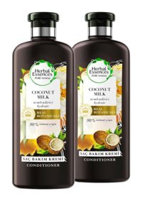 Herbal Essences Real Botanicals Hindistan Cevizi Etki Tüm Saçlar İçin Unisex Saç Kremi 2x360 ml