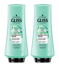 Gliss Nutribalance Repair Huş Ağacı Suyu - Prebiyotik Aktifler Etki Tüm Saçlar İçin Kadın Saç Kremi 2x360 ml