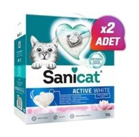Sanicat Lotus Çiçeği Topaklanan İnce Taneli Bentonit Kedi Kumu 2x10 lt