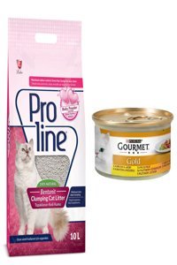 Pro Line Bebek Pudrası Topaklanan İnce Taneli Bentonit Kedi Kumu 10 lt