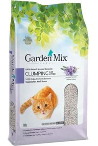 Gardenmix Lavanta Kokulu Topaklanan İnce Taneli Bentonit Kedi Kumu 10 lt