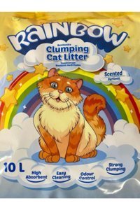 Rainbow Sabunlu Topaklanan İnce Taneli Bentonit Kedi Kumu 10 lt