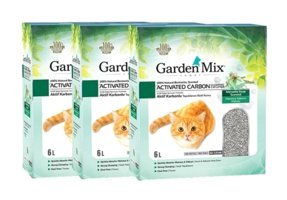 Gardenmix Marsilya Sabunlu Topaklanan İnce Taneli Aktif Karbonlu Bentonit Kedi Kumu 3x6 lt