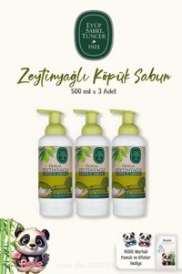 Eyüp Sabri Tuncer Doğal Zeytinyağlı Nemlendiricili Organik Köpük 3'lü 500 ml Sıvı Sabun
