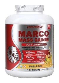 San Marco Nutrition Marco Muz Aromalı 14 Servis Kas Yapıcı Karbonhidrat 3000 gr Toz