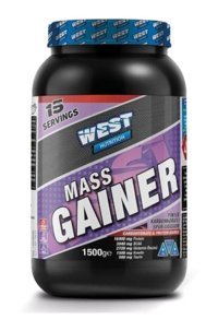 West Nutrition Çikolata Aromalı 15 Servis Kas Yapıcı Gainer 1500 gr Toz + Shaker Hediye