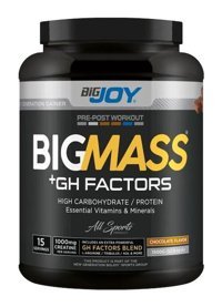 Bigjoy Bigmass +Gh Factors Çikolata Aromalı 15 Servis Kilo Aldırıcı Karbonhidrat 1500 gr Toz