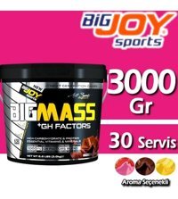 Bigjoy Sports Bigmass +Gh Factors Çikolata Aromalı 30 Servis Kas Yapıcı Karbonhidrat 3000 gr Toz