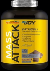 Bigjoy Mass Attack Çikolata Aromalı 100 Servis Kas Yapıcı Karbonhidrat 3000 gr Toz