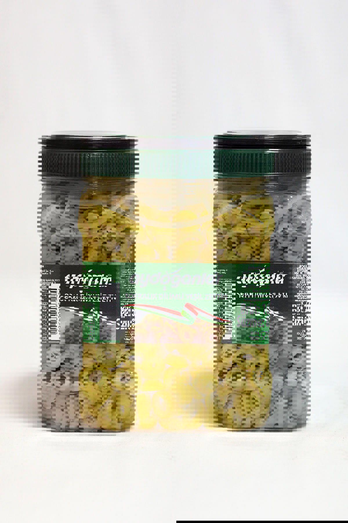 Aydoğanlar Sofralık Tuzlu Salamura Dilimli Yeşil Zeytin Pet Kavanoz 850 gr
