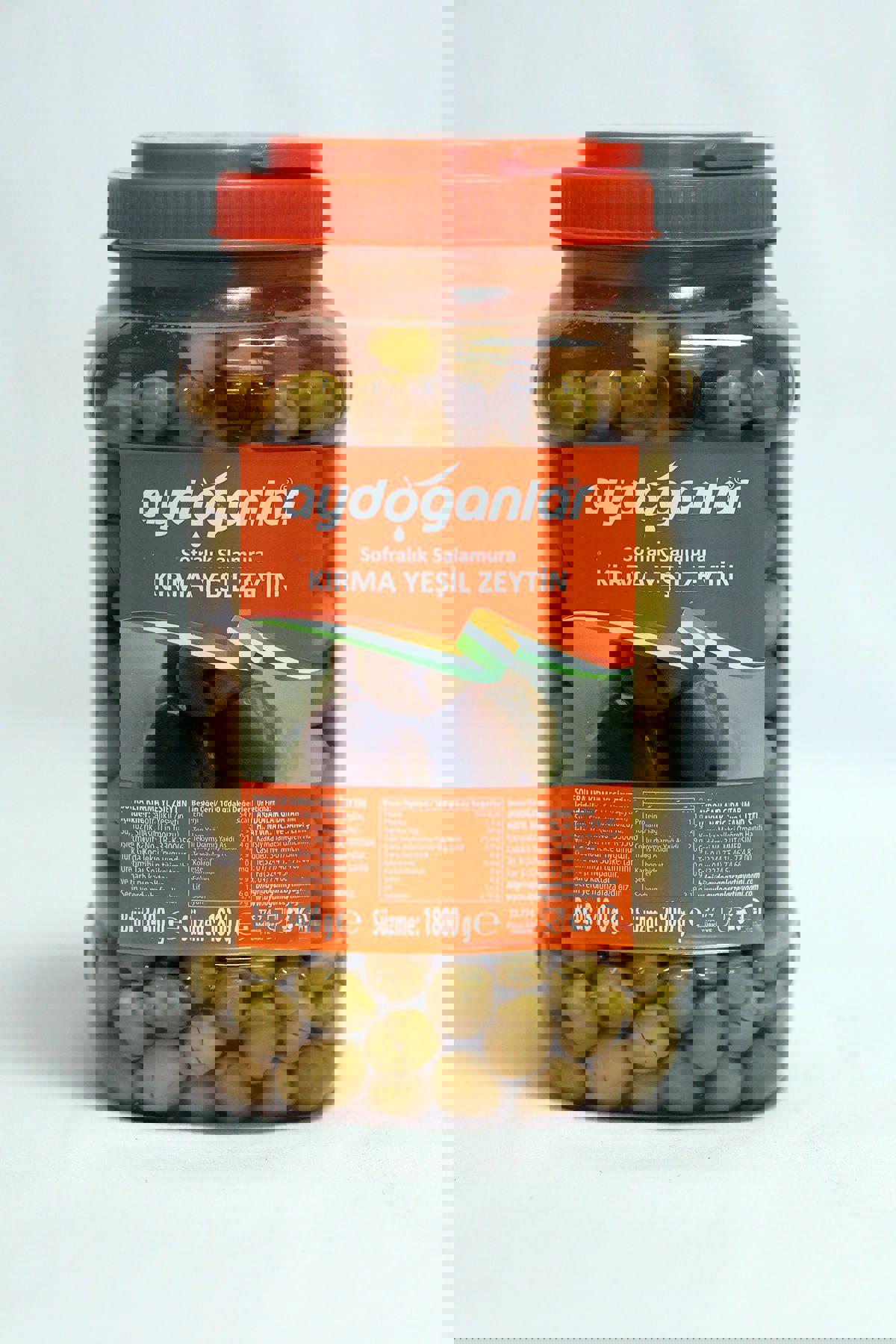 Aydoğanlar Ayvalık Tuzlu Salamura Kırma Yeşil Zeytin Pet Kavanoz 1.8 kg
