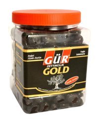 Gür Gold Tuzlu Salamura Gemlik Siyah Zeytin Pet Kavanoz 900 gr