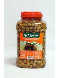 Aydoğanlar Ayvalık Tuzlu Salamura Kırma Yeşil Zeytin Pet Kavanoz 3.5 kg