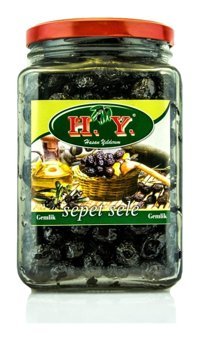 Hakan Yıldırım Tuzsuz Sele Gemlik Siyah Zeytin Kavanoz 900 gr