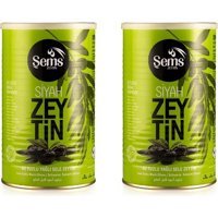 Şems Zeytin Az Tuzlu Sele Siyah Zeytin Teneke 2x900 gr