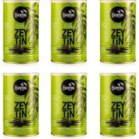 Şems Zeytin Az Tuzlu Sele Siyah Zeytin Teneke 6x900 gr