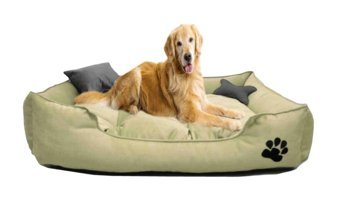 Mavi Vitrin Ultrasoft Yıkanabilir Büyük Irk İç Mekan Köpek Yatağı Bej