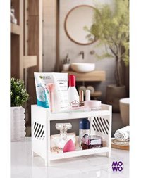 Mowo Home Mini 2 Katlı Makyaj Organizeri Beyaz