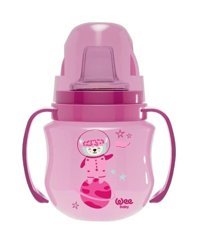 Wee Baby Galaxy Akıtmaz Kulplu 6+ Ay 125 ml Alıştırma Bardağı Pembe