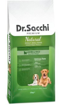 Dr.sacchi Natural Kuzu Etli Pirinçli Tüm Irklar Yetişkin Köpek Maması 15 kg