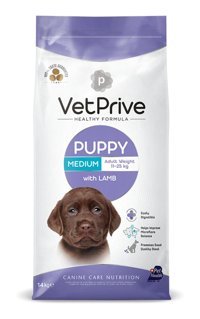 Vetprive Canine Care Nutrition Kuzu Etli Orta Irk Yavru Köpek Maması 14 kg