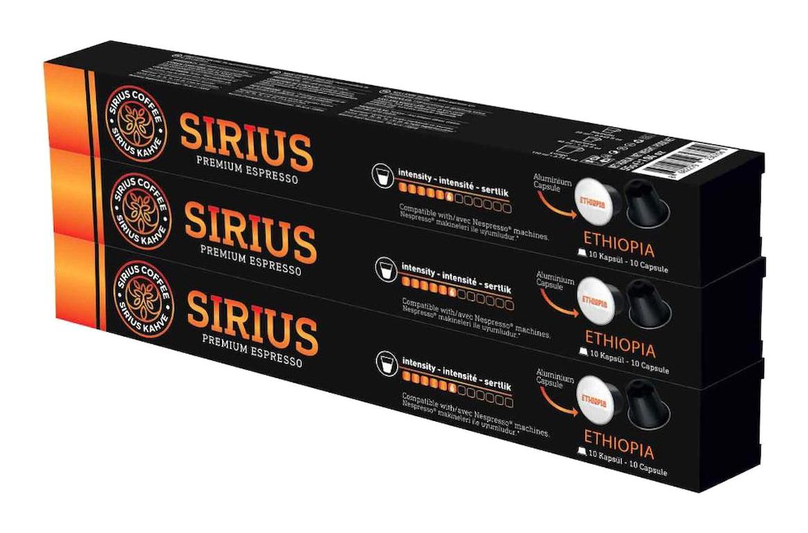 Sirius Ethiopia 3x10'lu Kapsül Kahve