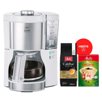 Melitta Cam 1.7 lt Hazneli 10 Fincan Akıllı Beyaz Filtre Kahve Makinesi