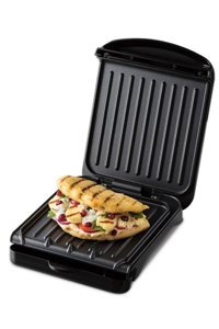 George Foreman GF-25800-56 2 Dilim Granit Tek Yönlü Siyah Izgaralı Mini Tost Makinesi