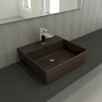 Bocchi Milano Klasik Tekli 56 cm Seramik Tezgah Altı Oval Lavabo Beyaz