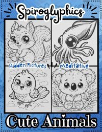 Spiroglyphics Cute Animalscoloring Book For Animal Lovers Of All Ageshidden Images For Meditation, Relaxation, And Stress Relief! Dungeons, Postitive Independently Publıshed