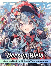 Decora Girls Coloring Bookdecora Girls Coloring Page, Fashionable Designs For Creative Coloring Cute, MIn Independently Publıshed
