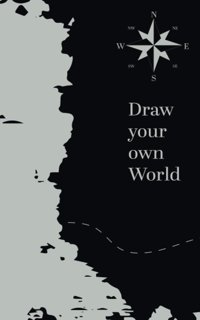 Draw Your Own Worldsketchbook Blank Pages Cover With Black And White Map Illustration Vector, V For Independently Publıshed