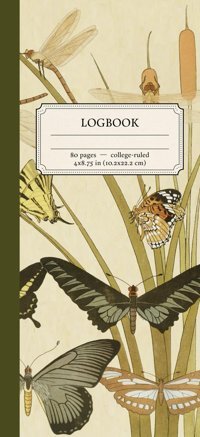 Logbook College Ruled Among The Reedselegant Art Nouveau Nature Illustration With Dragonflies And Butterflies | Aesthetic Vintage Science Journal Checklists | 80 Pages, 4X8.75In (10.2X22.2Cm) Nin, Odille Independently Publıshed