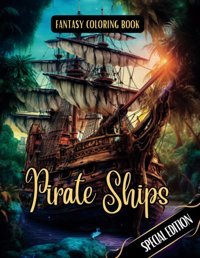 Fantasy Coloring Book Pirate Ships Special Editionfor Men And Women | Pirate Ships Images With White And Black Backgrounds (Pirate Special Edition Coloring Books) I., Elina Independently Publıshed