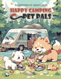 Happy Campingcoloring Book For Teens And Adults With 50 Fun Graphics Of Adorable, The Perfect Camping Gift For Pet Lovers, Van, Flower, Forest And And Relaxes (Colorful Pet Pals Adventures) Logan, Jesse Independently Publıshed